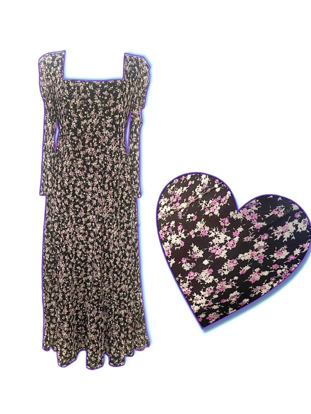 Wild Fable Cottagecore Floral Long Sleeve Maxi Dress